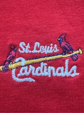 Vintage St Louis Cardinals 70’s/80’s Stedman Red Polo Shirt Men’s Size Large MLB